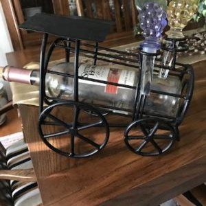 TRAIN WINE BOTTLE HOLDER - EXCELLENT COND. - METAL